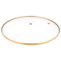 Golden Side Tempered Glass Lids With Steam Hole For Cookware Cover