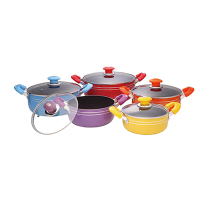 Hotsale aluminium non-stick cookware pot casserole sets