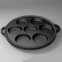 Cast Iron Frying Pan Skillet omelette pan seven cup pancake