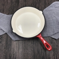 Enameled Cast Iron Skillet Fry Pan