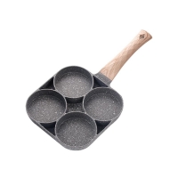 Aluminum 4-Cup Egg Frying Pan Non Stick Swedish Pancake, Plett, Crepe, Multi Egg Frying Pan