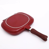 Non-stick Double-sided Portable BBQ Grill Pan Omelette Pan Flip Pan Square Jumbo Grill Pan Cookware f