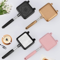 Non-stick Double-sided Portable BBQ Grill Pan Omelette Pan Flip Pan Square Jumbo Grill Pan Cookware f