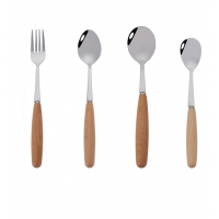 Stainless Steel Cutlery Set Wooden Handle Western Tableware Gift Set Wholesale