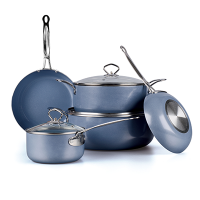 Custom non-stick aluminium ceramic coating kitchen cookware sets