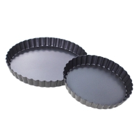 Nonstick Tart Pan Quiche Pan Pie Pan with Removable Bottom loose bo