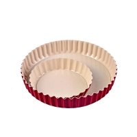 Nonstick Tart Pan Quiche Pan Pie Pan with Removable Bottom loose bo