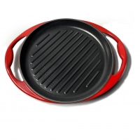 26cm Cast Iron Enamel Pan With Flat Bottom