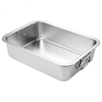  stainless steel Multifunctional heating food storage basin food tray with handles