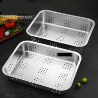 Steel steam table drain gastronorm pan perforated 1/1 gn pan with punch hole