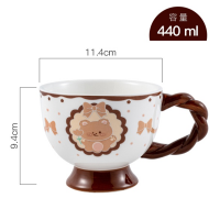 Ceramic coffee cup tea cup with handle