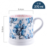 Floral ceramic cup