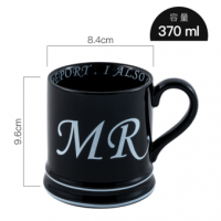 Mrs. and Mr letter ceramic mug