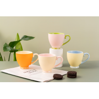 Colorful ceramic coffee cup