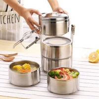 round stainless steel lunch box